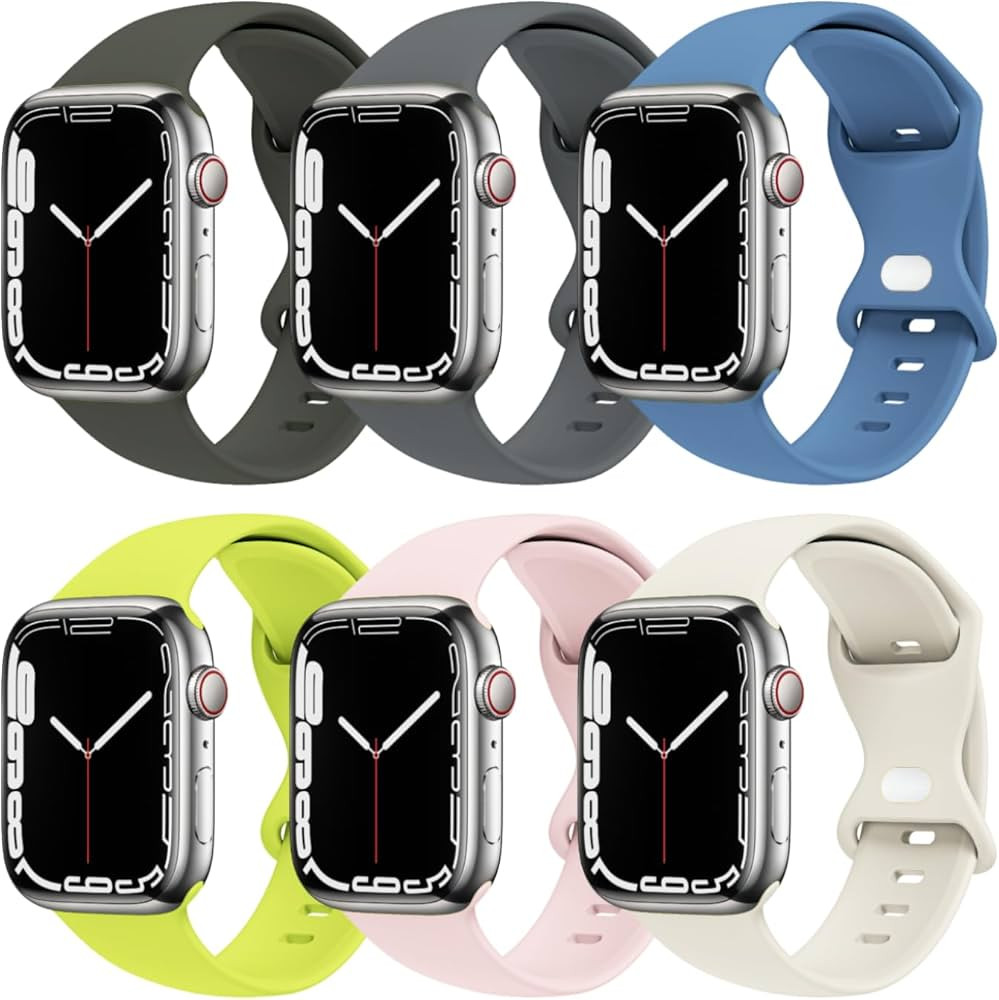 Bands Compatible with Apple Watch Ultra 2/Ultra SE Series 9/8/7/6/5/4/3/2/1 Silicone 41mm 40mm 38... | Amazon (US)