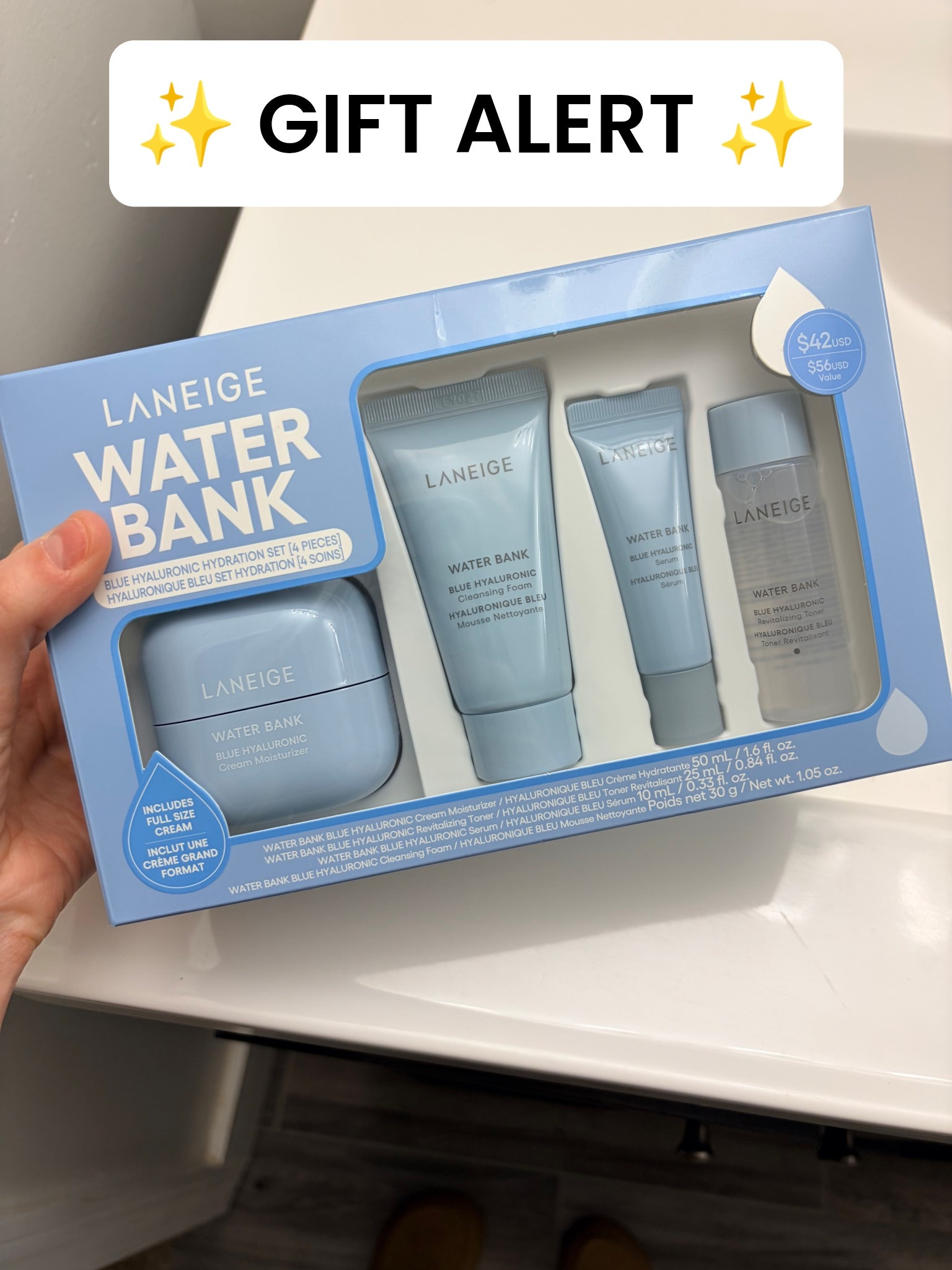 Guys, my skin has never looked so good! This Laneige Water Bank set feels so luxurious, but is actually affordable. You get a super hydrating face wash, toner, serum, and moisturizer for $42! 

Have a skin care girlie on your list? Trust me, she will love this!

#LTKgrwm #LTKHoliday #LTKGiftGuide
