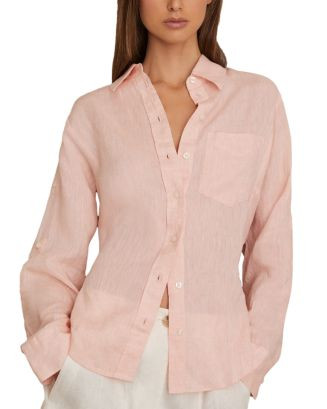 Leora Fitted Linen Shirt | Bloomingdale's (US)