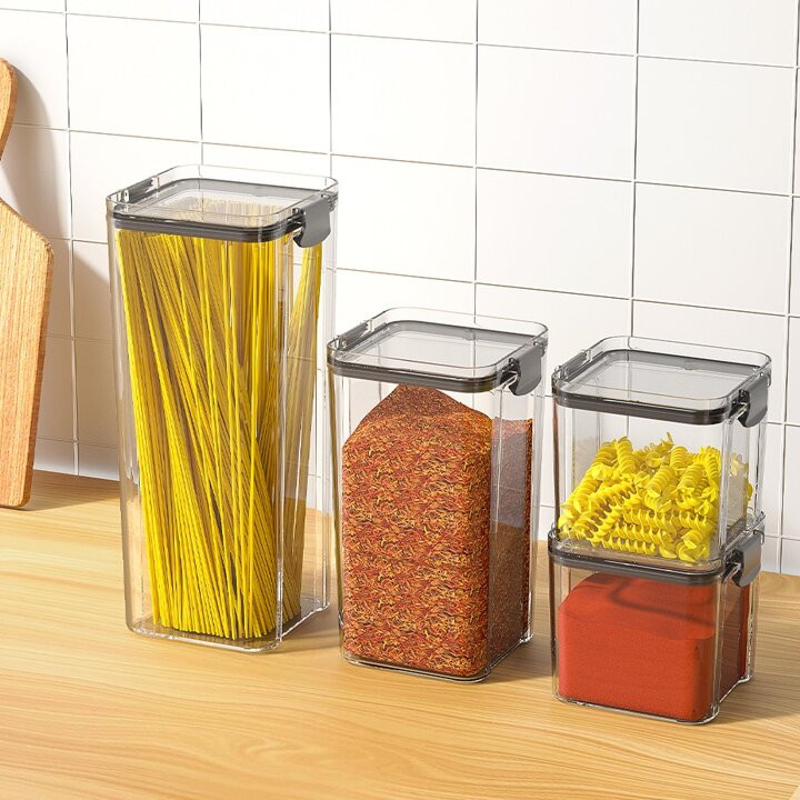 1 pezzo trasparente stoccaggio Contenitore trasparente quadrato Scatola metallica con coperchio p... | SHEIN