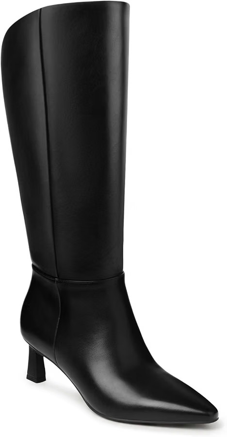 Kitten Heel Wide Calf Boots, Knee High Boots Pointed Toe Fall Boot | Amazon (US)
