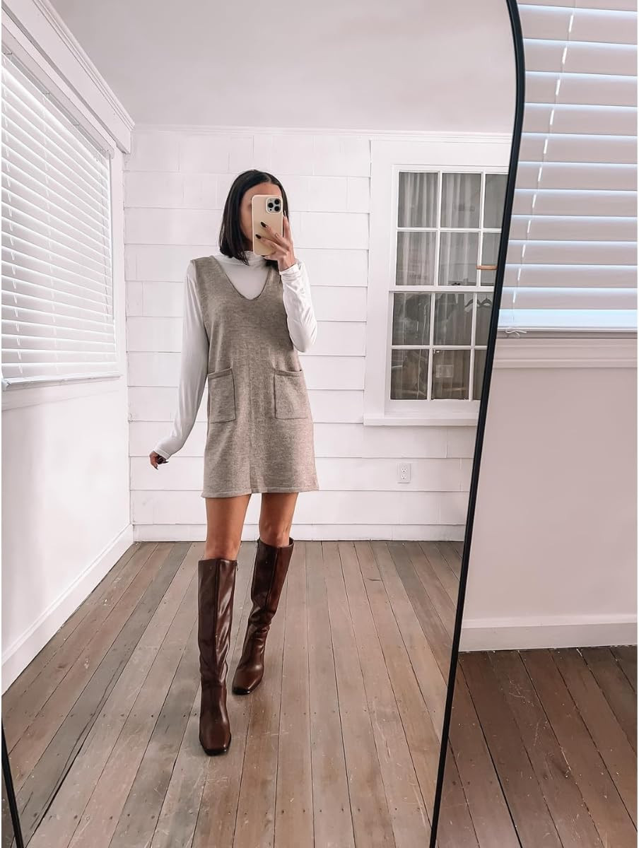 Fall family photos outfit- boots true to size, dress wearing S but could do XS 

 