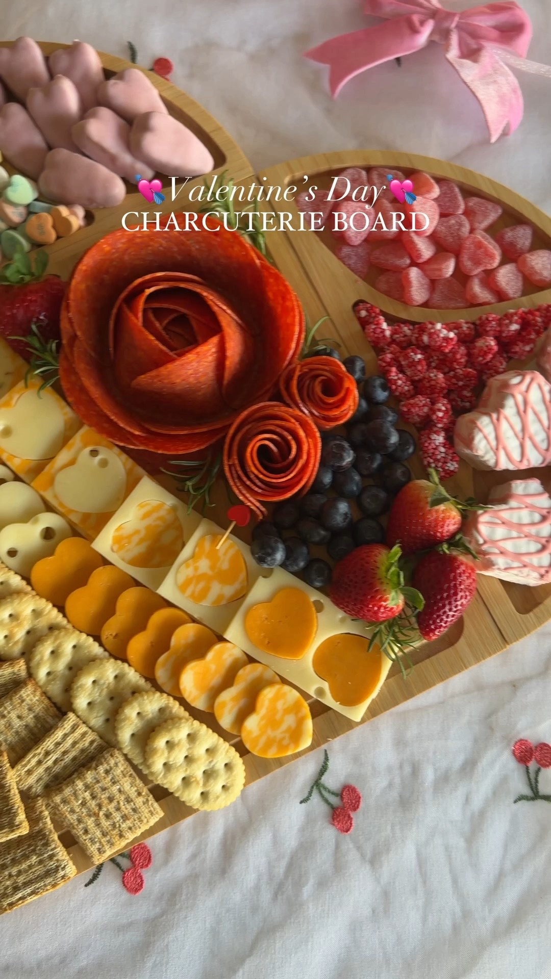 Valentine’s Day charcuterie board💘 
Perfect for Galentine’s party or a cozy date night in 🍓🍫

#LTKfoodie #LTKValentine #LTKSeasonal