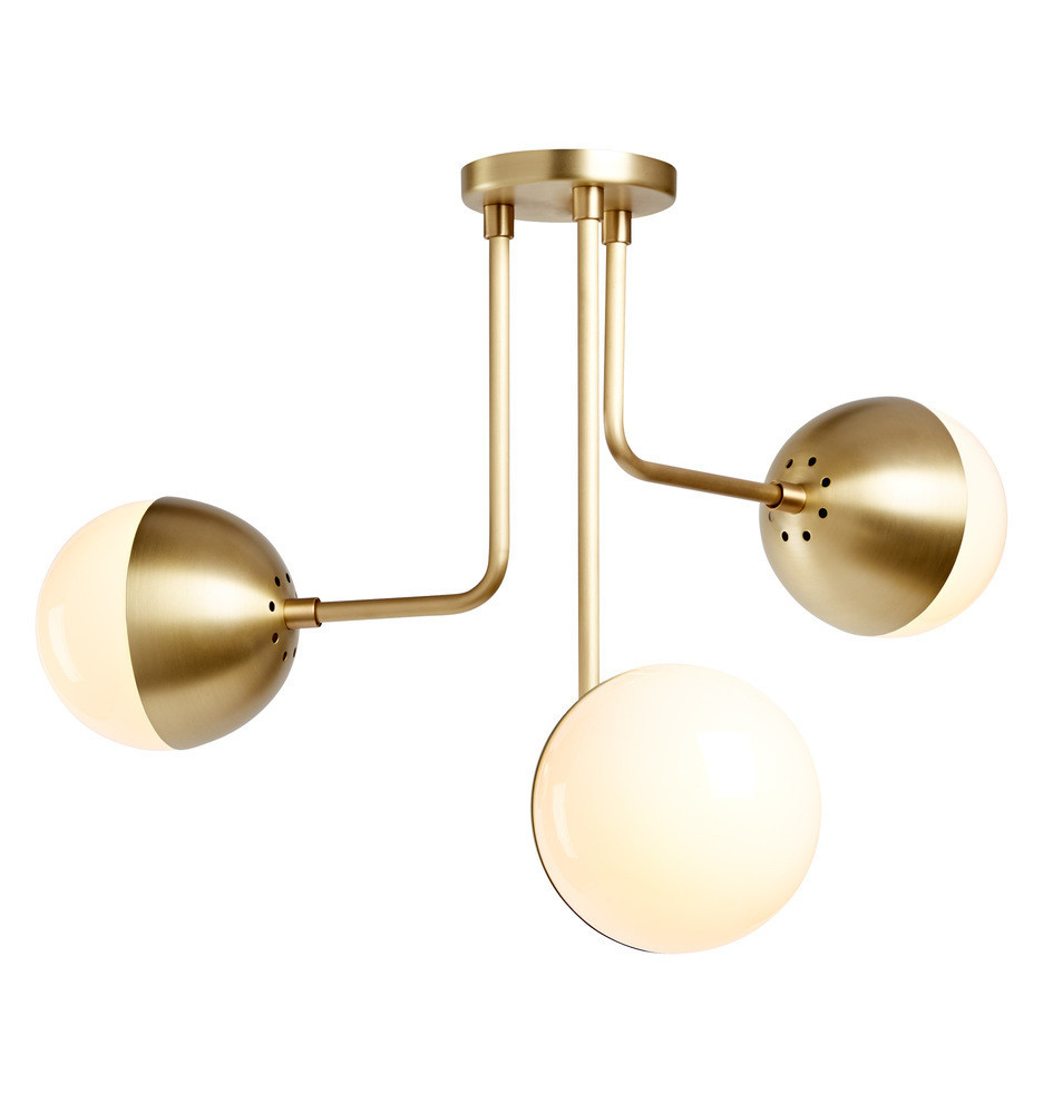 Cedar & Moss 3-Arm Semi Flush Chandelier Item # A3701 | Rejuvenation