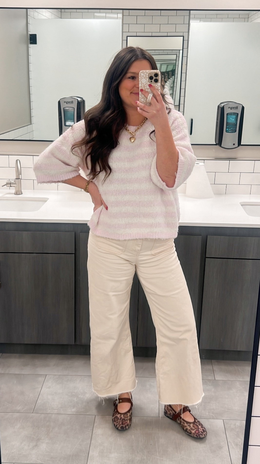 Love love this target top, it’s so perfect for spring. And these jeans are one of my favorites. They are so flattering.

Medium in top, 8 in jeans, 7.5 in shoes. All are TTS 

Work outfit / work style / workwear / teacher outfit / spring outfit / target style / cream jeans / target top / leopard shoes / leopard flats / Amazon style / Amazon shoes / gold chunky necklace / mom style / mom outfit / everyday mom / mom work outfit / mom workwear / mom work style / mom ootd / work ootd : mom life / mom fashion / casual mom / casual style / affordable fashion 

#LTKmomlife #LTKWorkwear #LTKootd