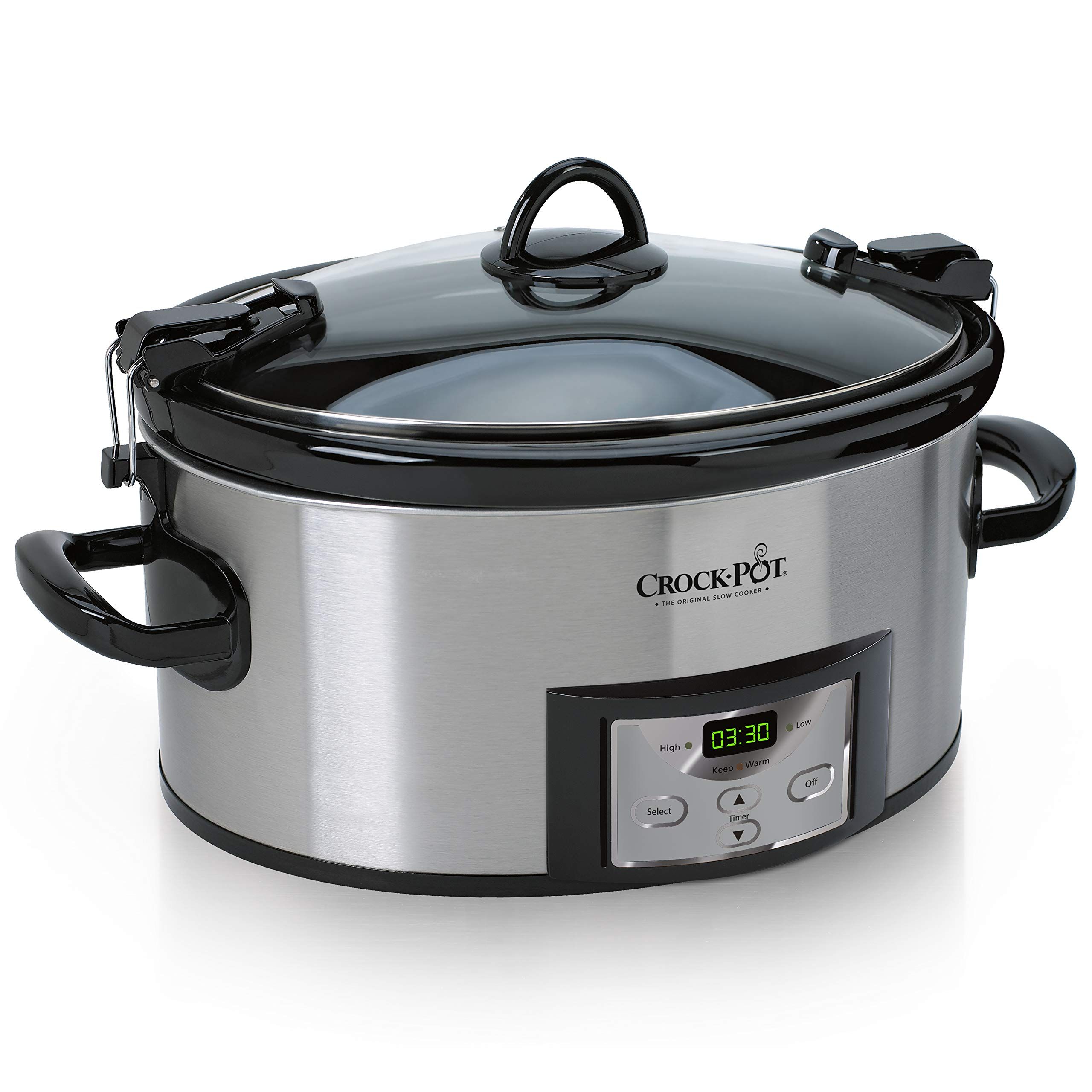 Crock-Pot 6 Quart Cook & Carry Programmable Slow Cooker with Digital Timer, Stainless Steel (SCCP... | Amazon (US)