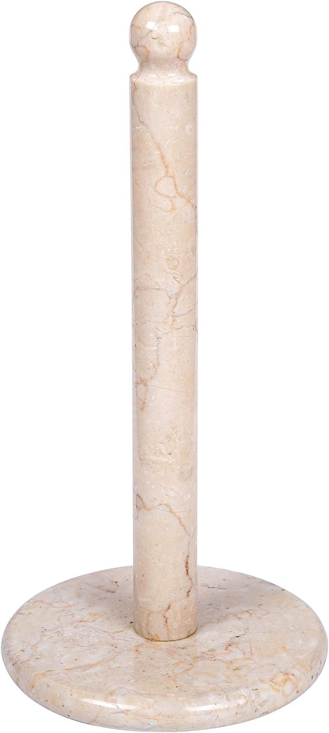 Creative Home Natural Champagne Marble Stone Paper Holder Kitchen Towel Dispenser, 6.5" Diam. x 1... | Amazon (US)