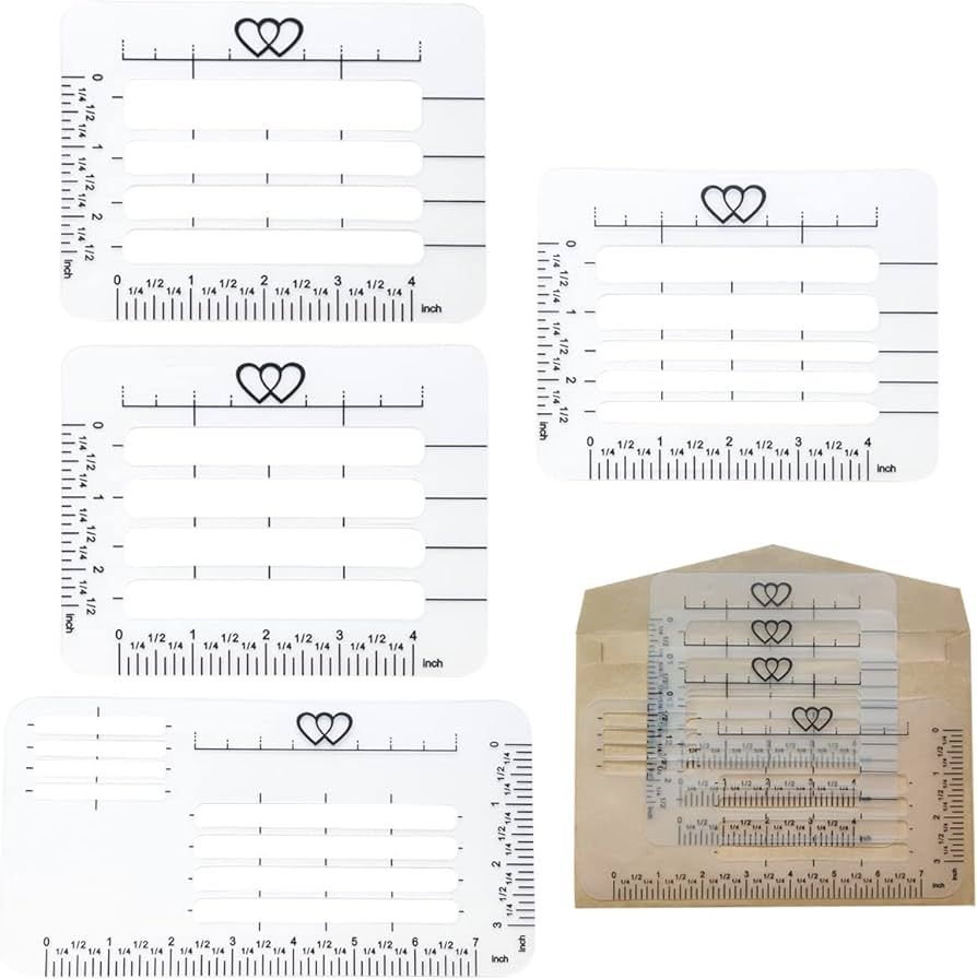 4Pcs Letter Envelope Addressing Stencil, Envelope Addressing Guide Stencil Templates, Great for S... | Amazon (US)