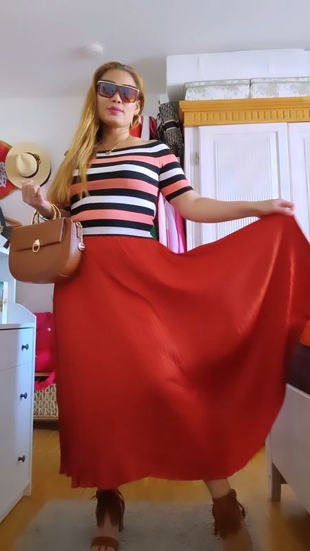 GRWM for the weekend Spring-Summer Look with top & skirt from Zara. I linked similar Items on my LTK app. Happy weekend my dear friends. 🧡🧡🧡

