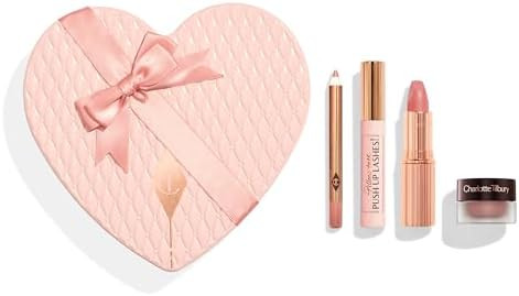 Charlotte Tilbury Pillow Talk Icons On the Go Kit - 4-Piece Makeup Set with Cream Eyeshadow, Mini... | Amazon (US)