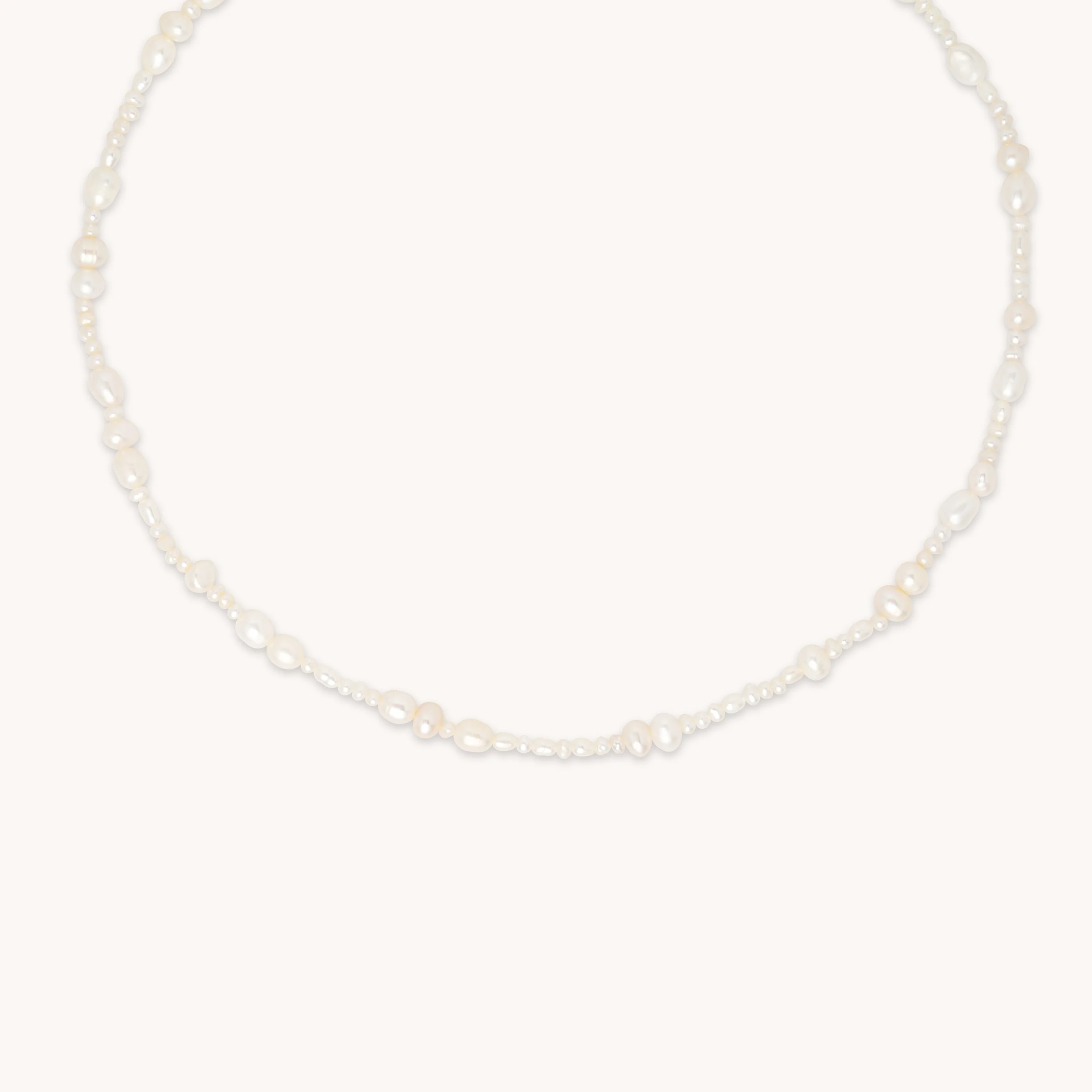 Serenity Pearl Beaded Necklace in Gold | Astrid & Miyu UK
