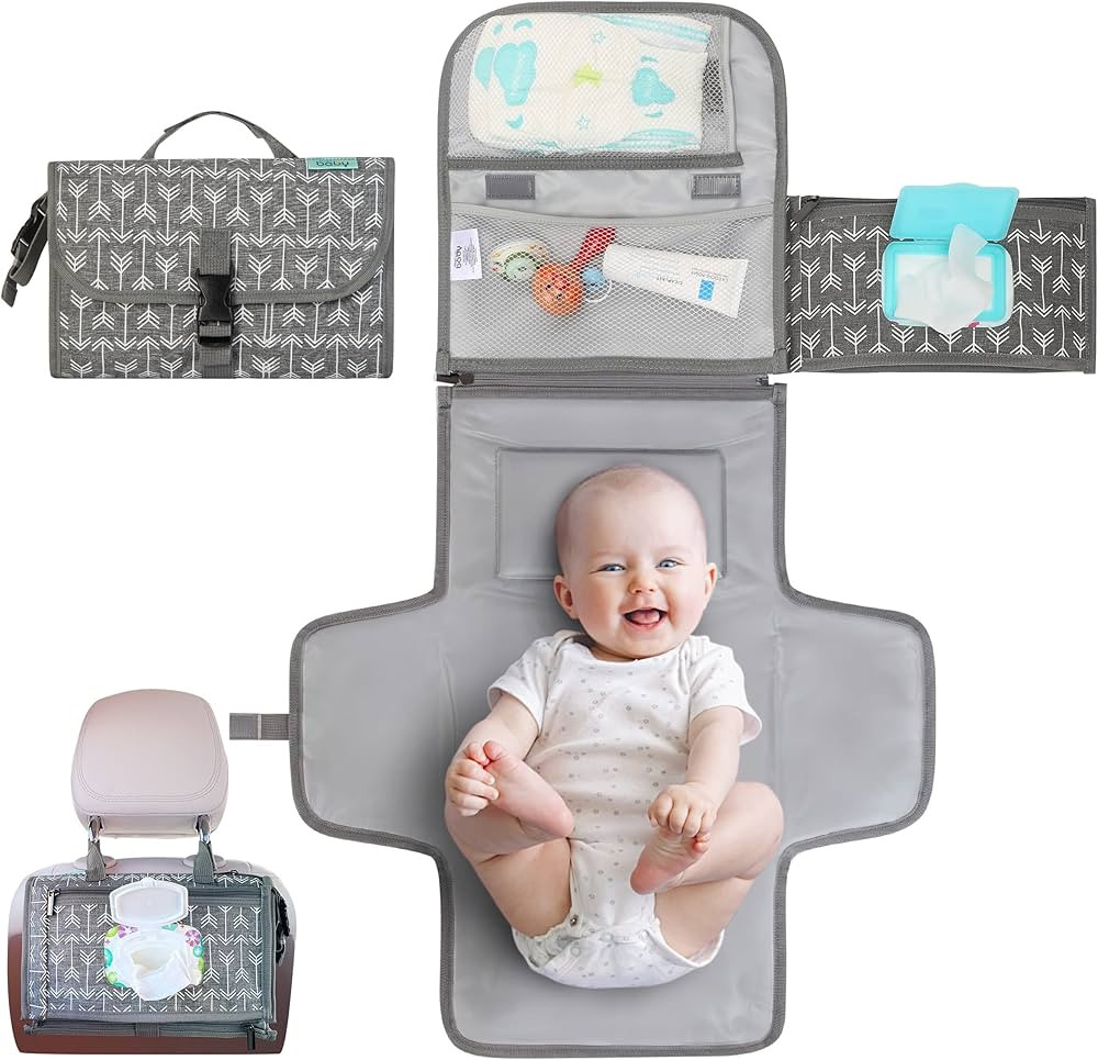 Kopi Baby Portable Diaper Changing Pad - Baby Diaper Changer Travel Bag with Wipes Pocket, Smart ... | Amazon (US)