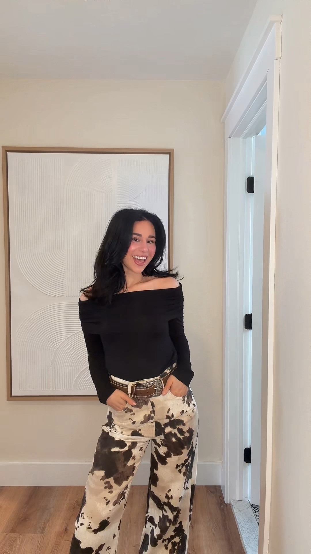 Wearing a size xs in both top and bottoms 🐄🤎

#LTKootd #LTKgrwm #LTKPetite