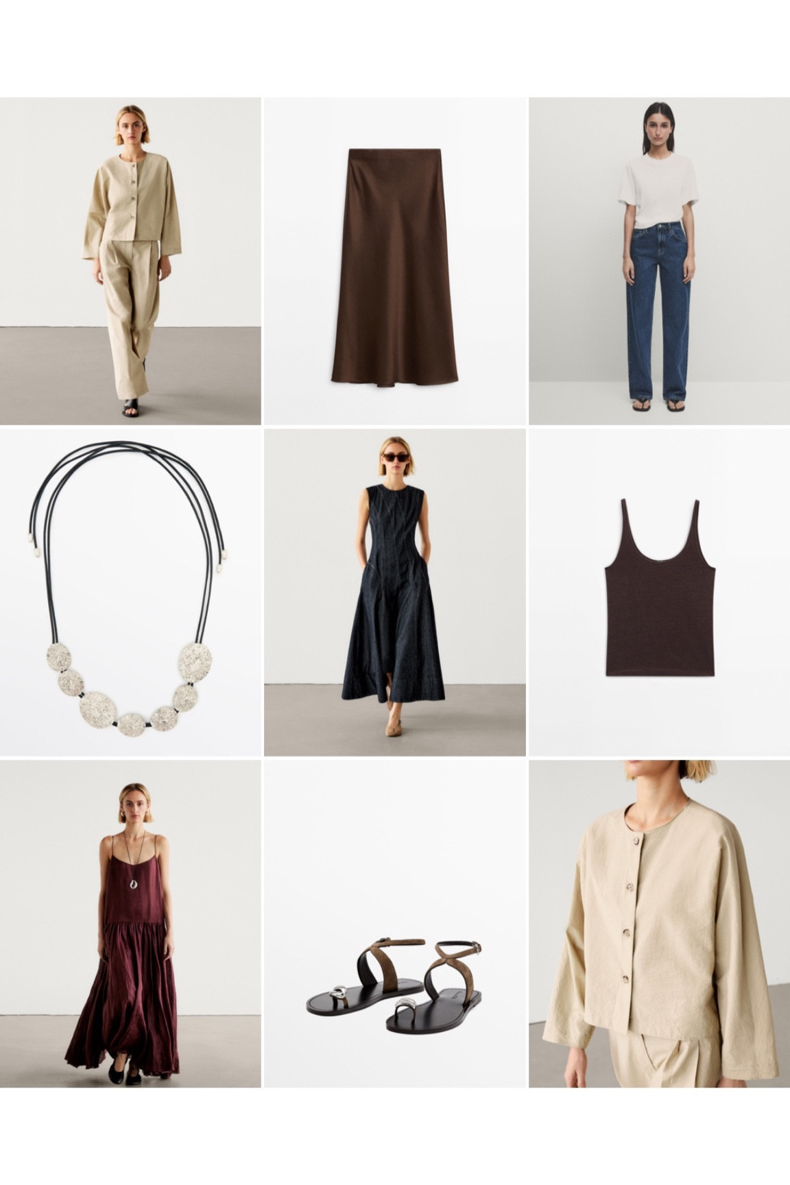 Massimo Dutti TOP NINE | Co-ord, maxi dress, boho dress, sandals, rope belt, linen vest, slip skirt, low rise jeans, blue jeans, suede sandals, summer outfits 

#LTKeurope #LTKuk #LTKSummerSale