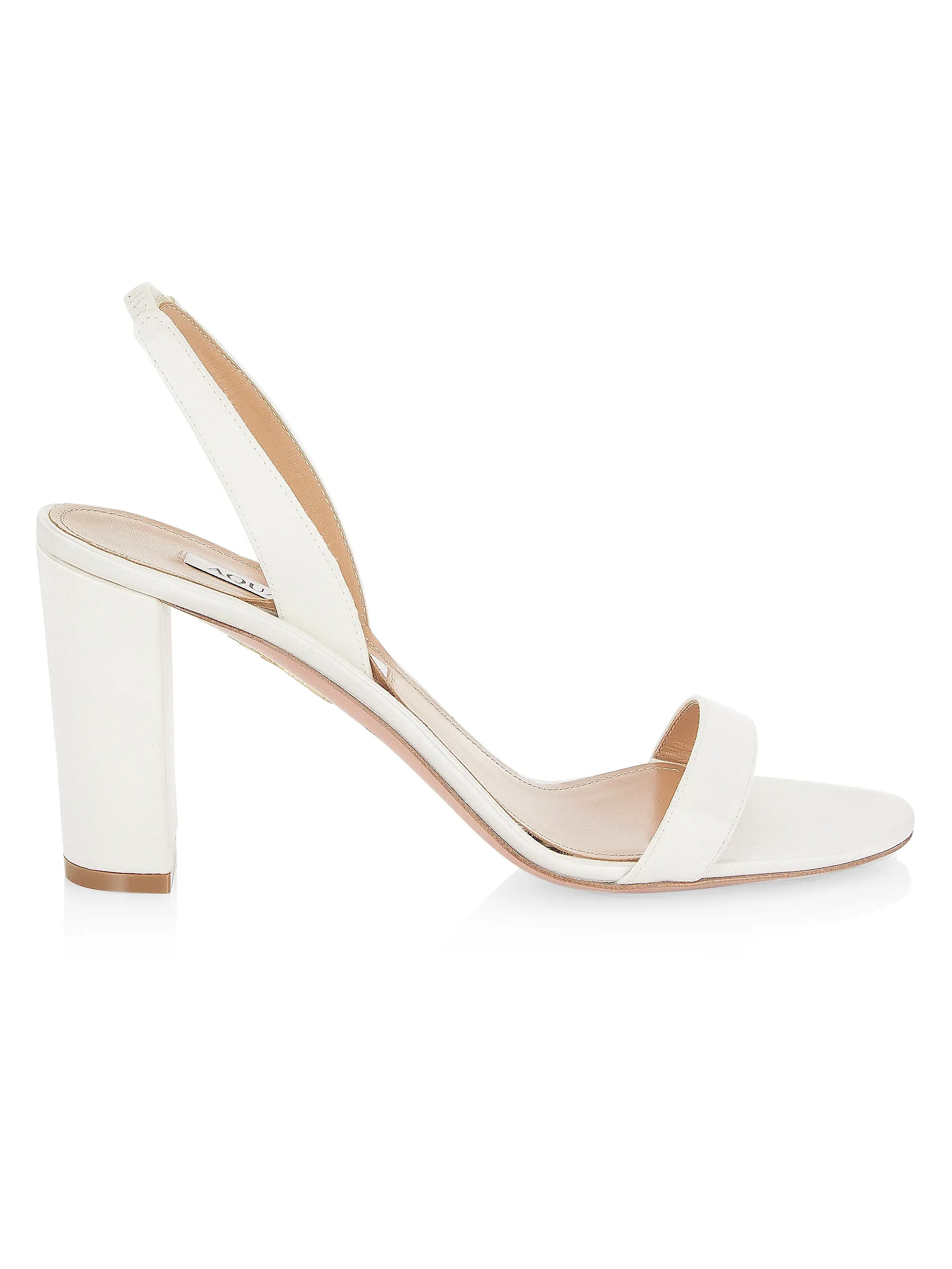 So Nude Satin Slingback Sandals | Saks Fifth Avenue