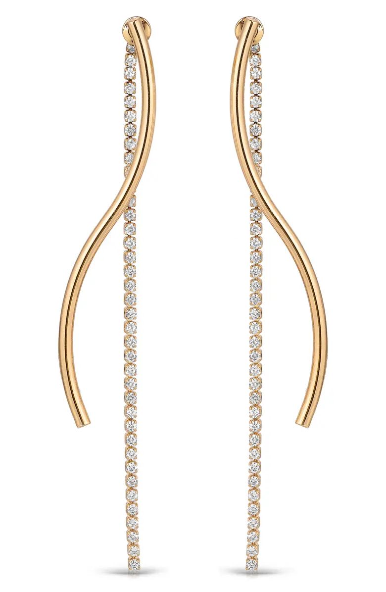 Swerve Cubic Zirconia Front/Back Earrings | Nordstrom