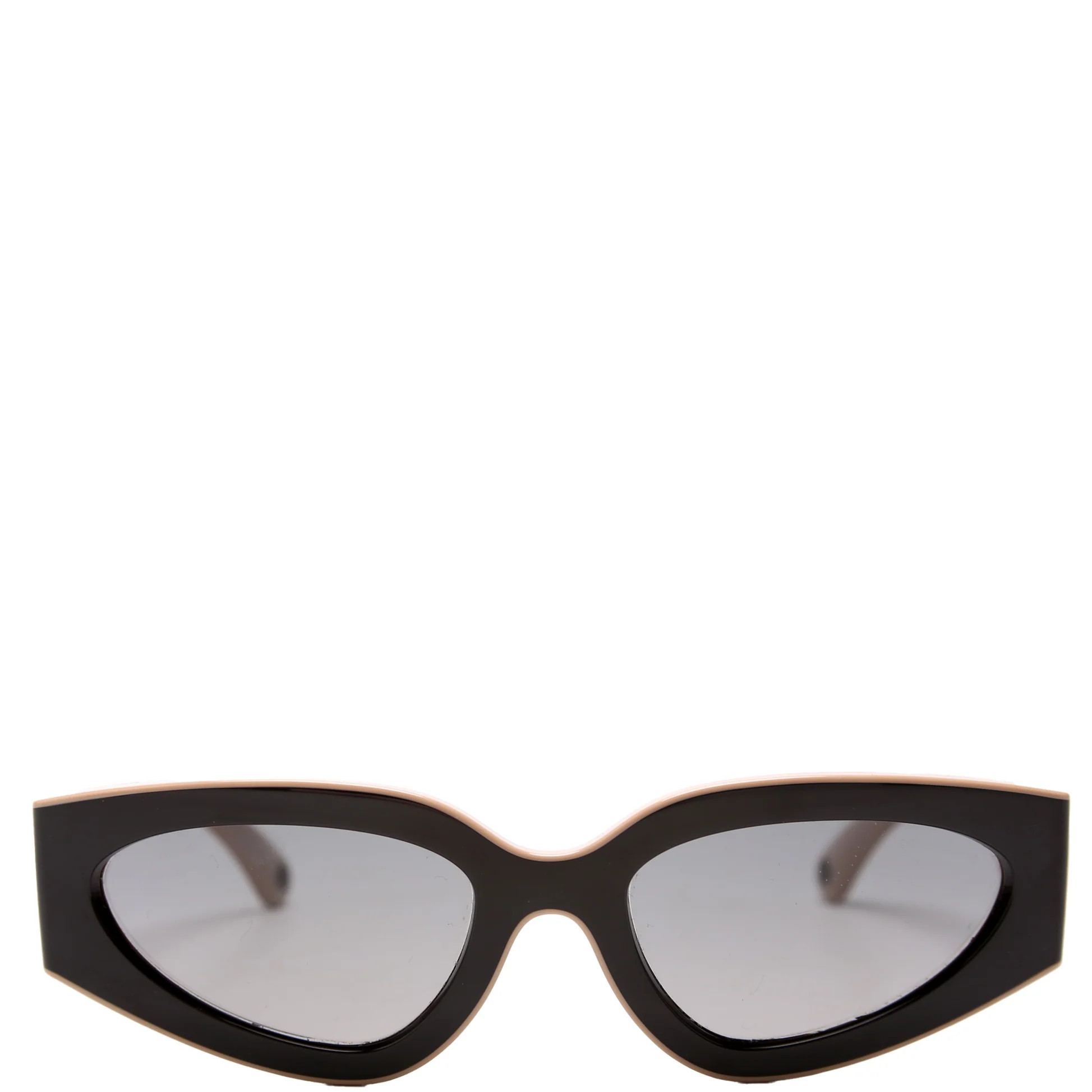 6056 Cateye Sunglasses Black/Beige | Keeks Designer Handbags