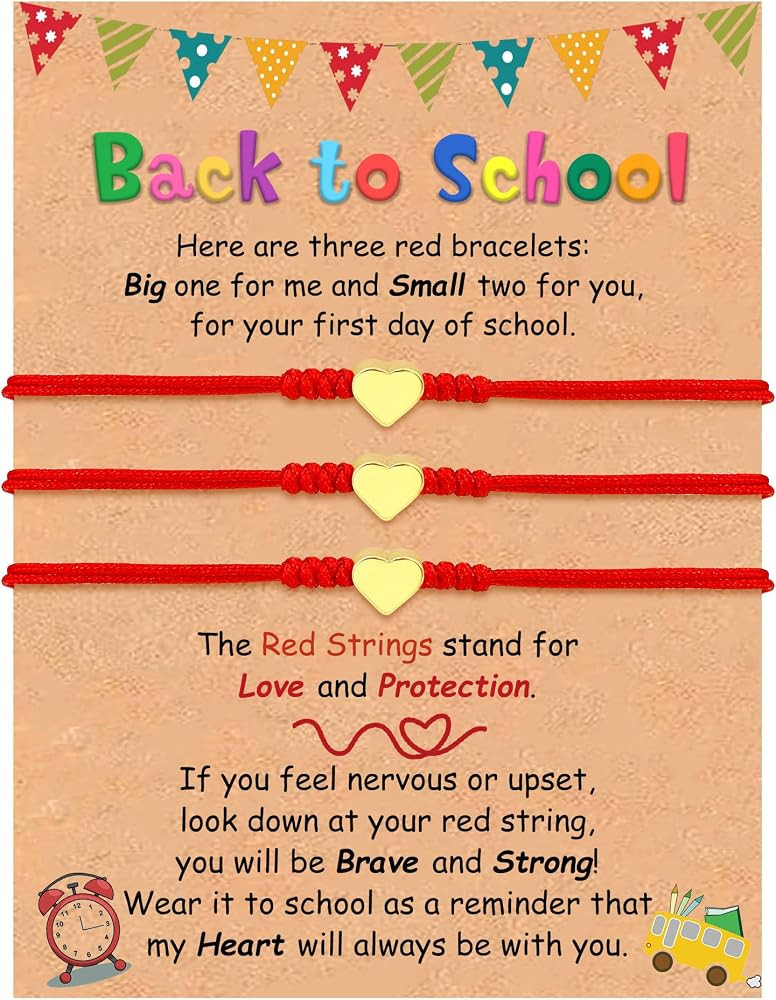 PEALICIOUS Back to School Bracelet Mommy and Me as Kindergarten Gifts | Amazon (US)