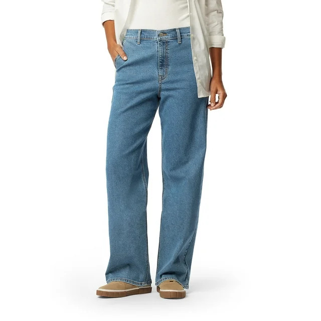 Levi Strauss Signature Women's Heritage Loose Straight Trouser Jeans, Women's and Women's Plus - ... | Walmart (US)