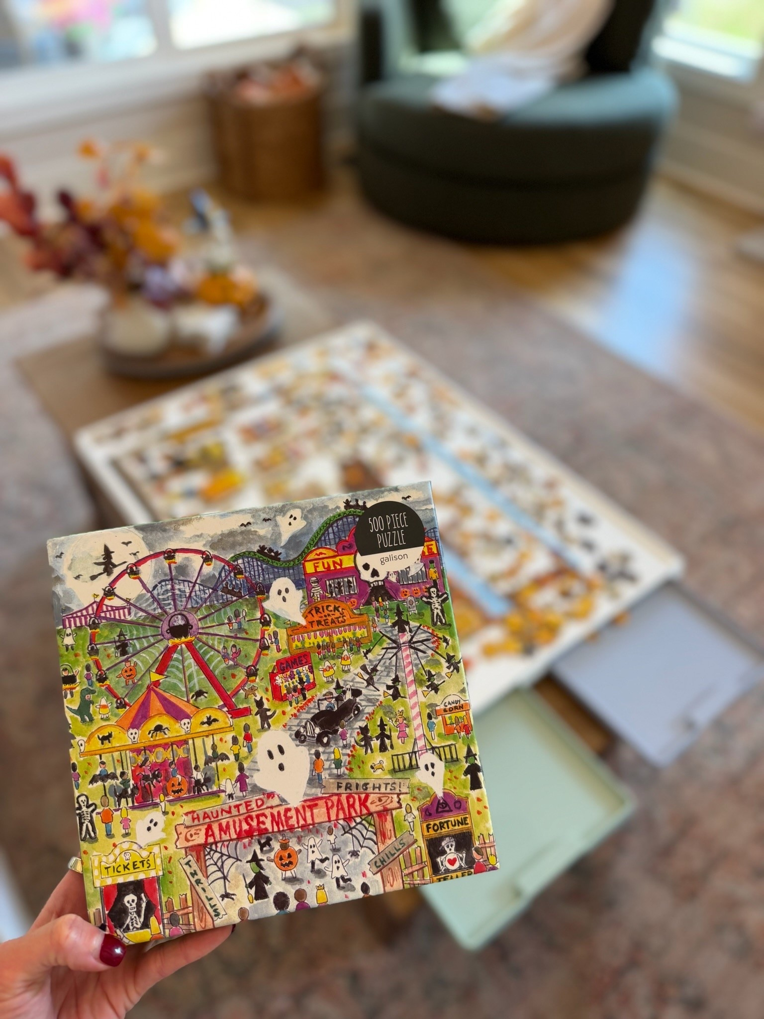 Haunted Amusement Park Puzzle!! My kids love this one!