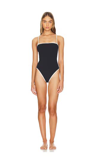 Strapless One Piece in Black & Off White | Revolve Clothing (Global)