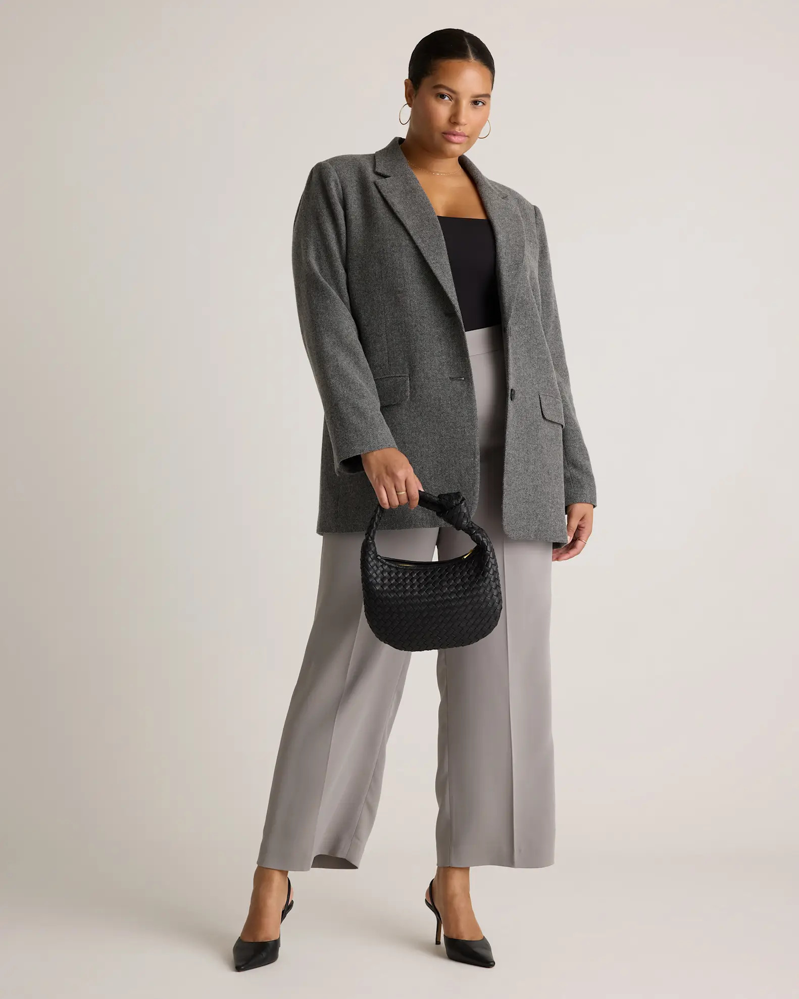 Italian Leather Handwoven Mini Hobo Bag | Quince