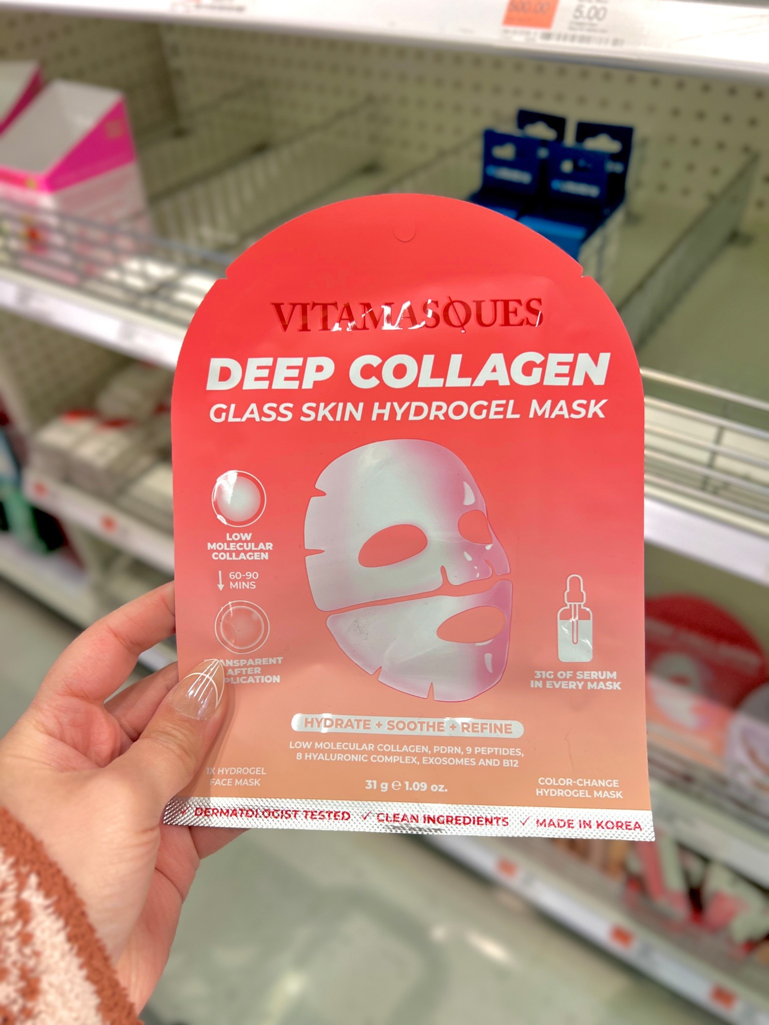 Vitamasques Deep Collagen Color Change Hydrogel Face Mask - 1.09 fl oz
Korean skincare brand 

#LTKBeauty #LTKgrwm #LTKmorningroutine