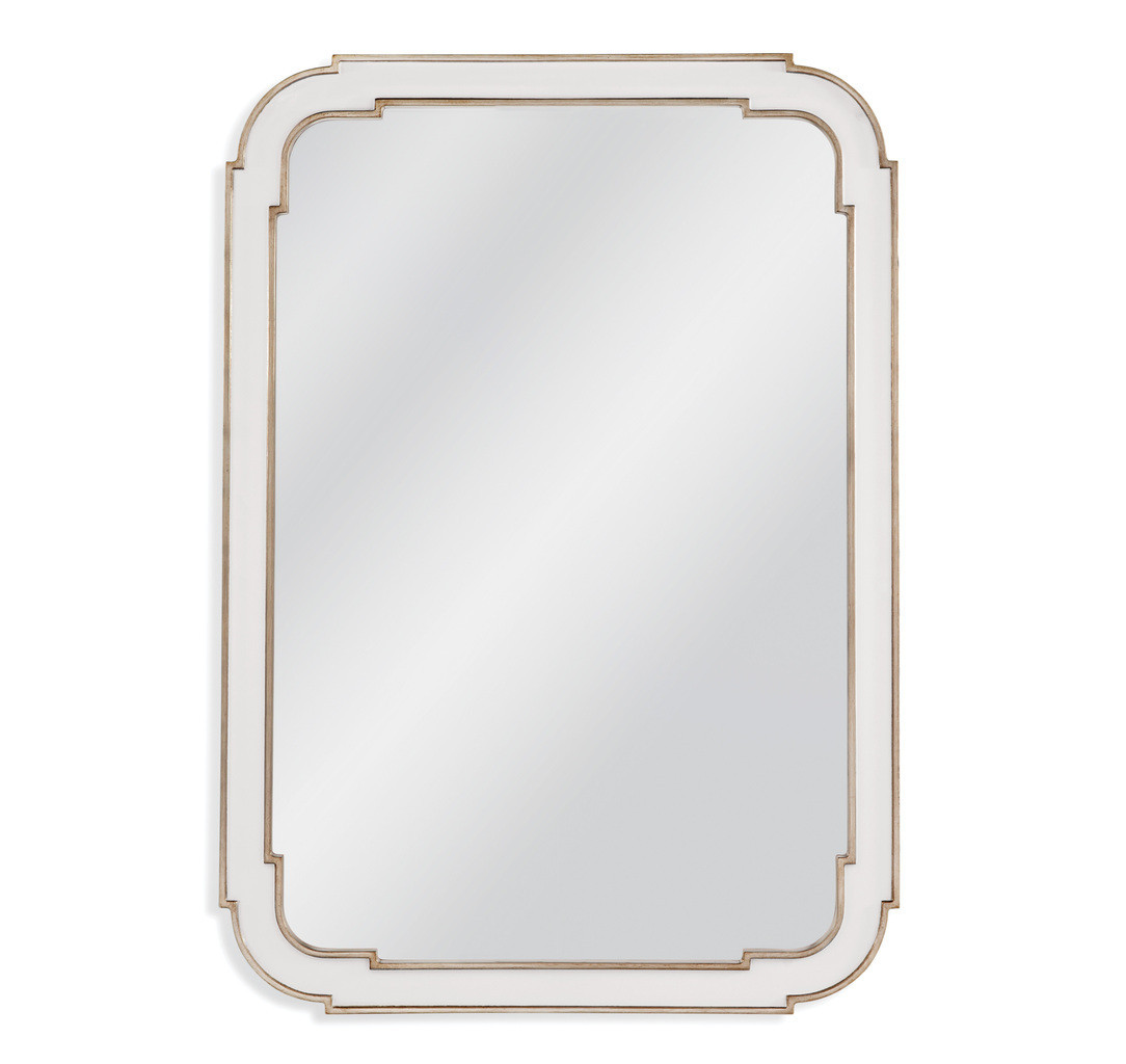 Sasha Wall Mirror In White and Silver | 1stopbedrooms