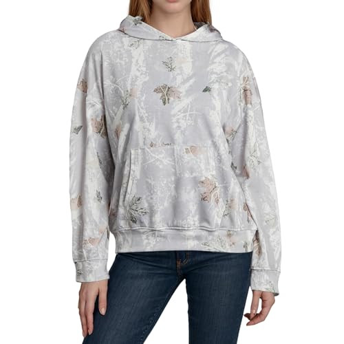 KVOTUU Womens Camo Hoodie Maple Leaf Printed Sweatshirt Oversized Hooded Sweatshirt Fleece Pullover Sweatshirt Trendy Outfits | Amazon (US)