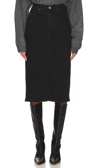 Tefi Midi Skirt in Black Cast | Revolve Clothing (Global)