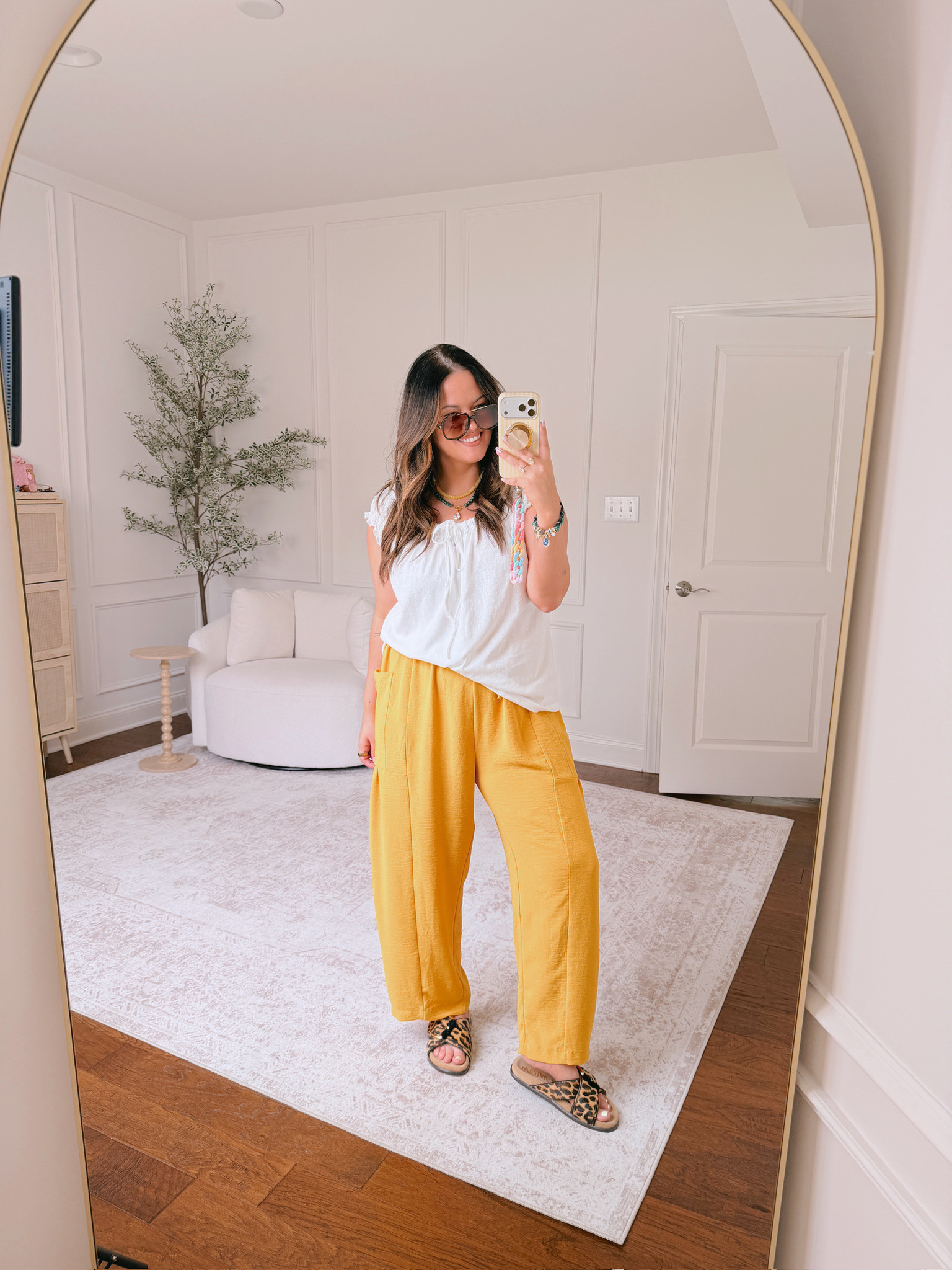 wearing a large in the top, an XL in the bottoms 

 #LTKSeasonal #LTKMidsize