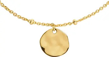 Monica Vinader Siren Muse Hammered Disc Pendant Station Necklace | Nordstrom | Nordstrom