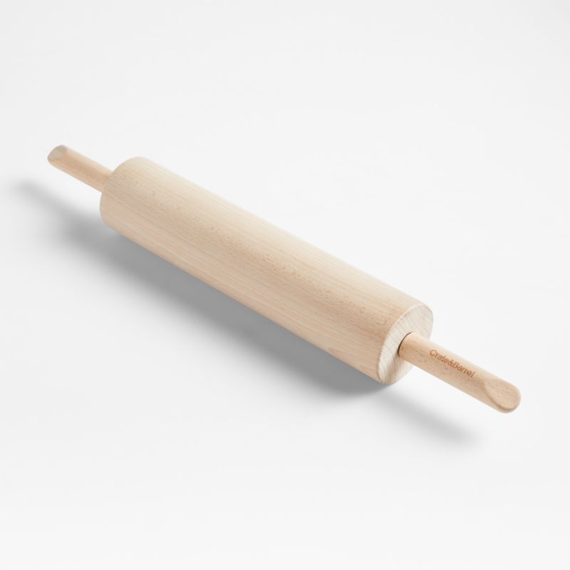 Crate & Barrel Wooden Straight Rolling Pin with Handles + Reviews | Crate & Barrel | Crate & Barrel