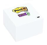 Post-it Super Sticky Notes, 3x3 in, 5 Pads, 2x the Sticking Power, White, Recyclable(654-5SSW) | Amazon (US)