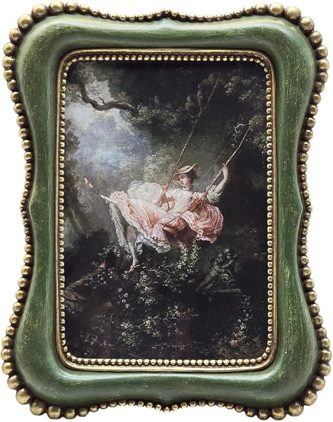 4x6 Vintage Picture Frame, Antique Green Ornate Photo Frame, for Tabletop and Wall Display, Decor... | Amazon (US)