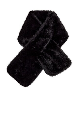 Lovers and Friends Faux Mink Scarf in Black. | Revolve Clothing (Global)