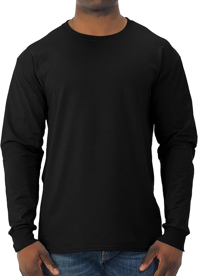Jerzees Men's Dri-Power Cotton Blend Long Sleeve Tees, Moisture Wicking, Odor Protection, UPF 30+... | Amazon (US)