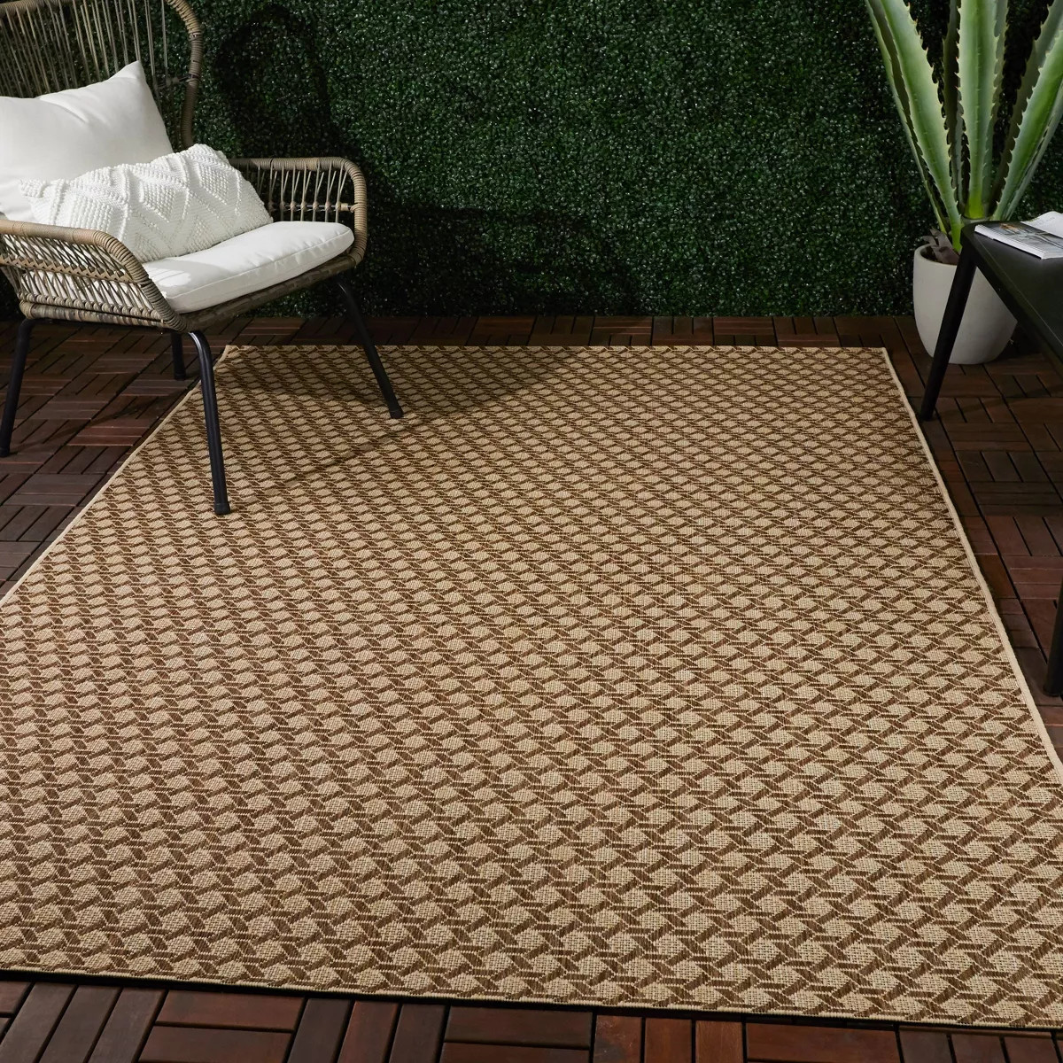 Cane Weave Outdoor Rug Tan - Threshold™ | Target