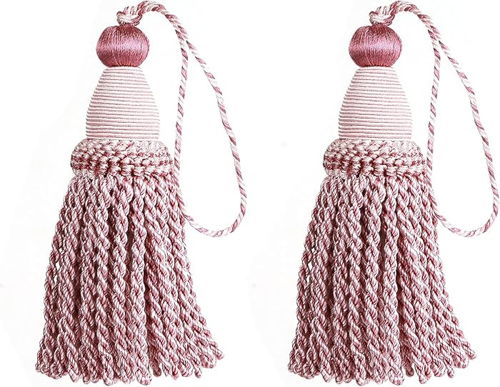 2 Pack Tassel Key With Loops, Handmade Twisted Craft, DIY Accessories for Home Decoration | Amazon (US)