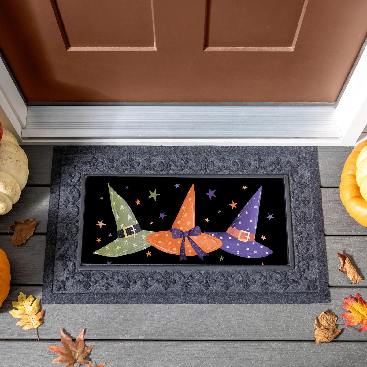 Haunted House Witch Hats Sassafras Switch Mat | My Evergreen