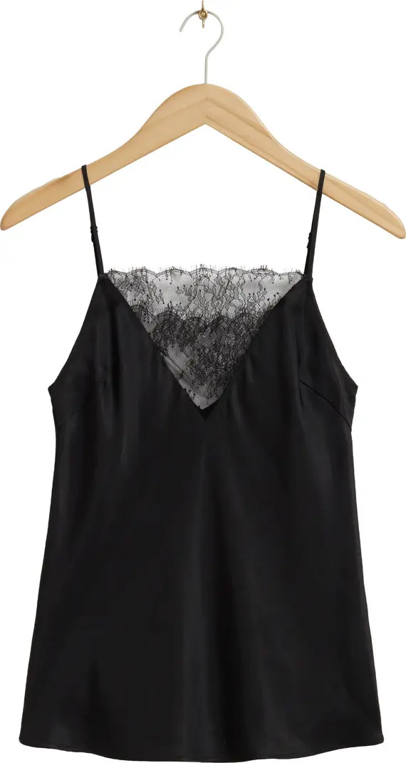 Lace Trim Satin Camisole | Nordstrom