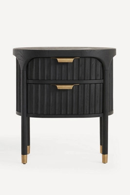 The Isla Fluted-Wood Two-Drawer Nightstand | Anthropologie (US)