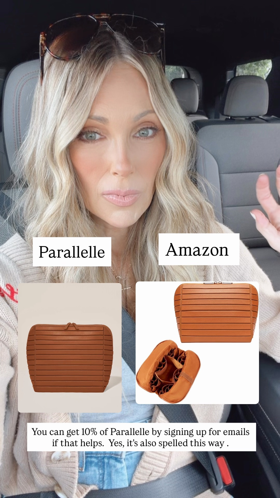 Pick your price point.... my Parallelle makeup bag or the new inspired version on Amazon. I've heard the Amazon version is quite good though I've ordered one for my own review.

#LTKmomlife #LTKTravel #LTKBeauty