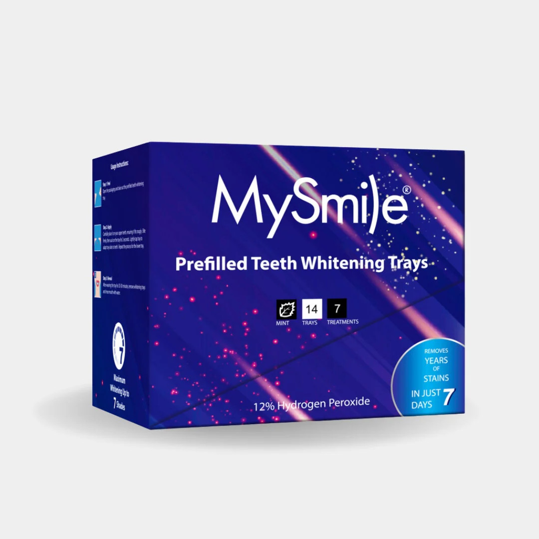 Prefilled Teeth Whitening Trays w/ 12% Hydrogen Peroxide | MySmile