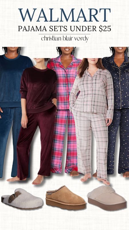 Walmart, pajama sets under $25, for women

#christianblairvordy 

#walmart #cozy #pajamas #sets #under25 #plaid #velour #comfy #ltkfind

#LTKstyletip #LTKSeasonal #LTKGiftGuide