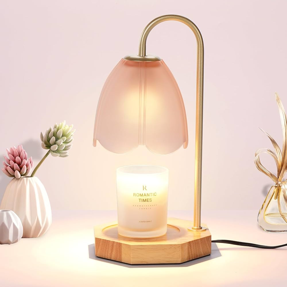 Brightever Candle Warmer Lamp with Timer, Vintage Candle Lamp-2 Bulbs Included, Dimmable C... | Amazon (US)