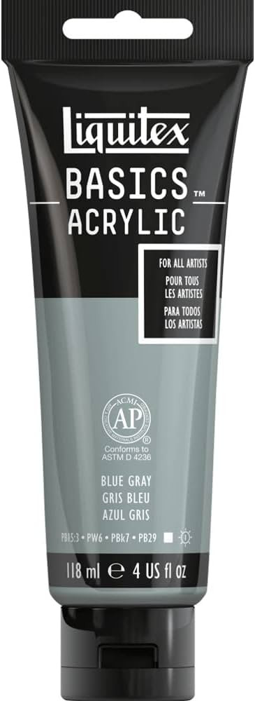 Liquitex BASICS Acrylic Paint, 118ml (4-oz) Tube, Blue Gray | Amazon (US)