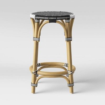 Perry Rattan Backless Woven Counter Height Barstool - Threshold™ | Target