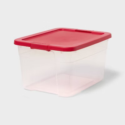 66qt Latching Storage Box Clear Base with Lid and Latch - Brightroom™ | Target