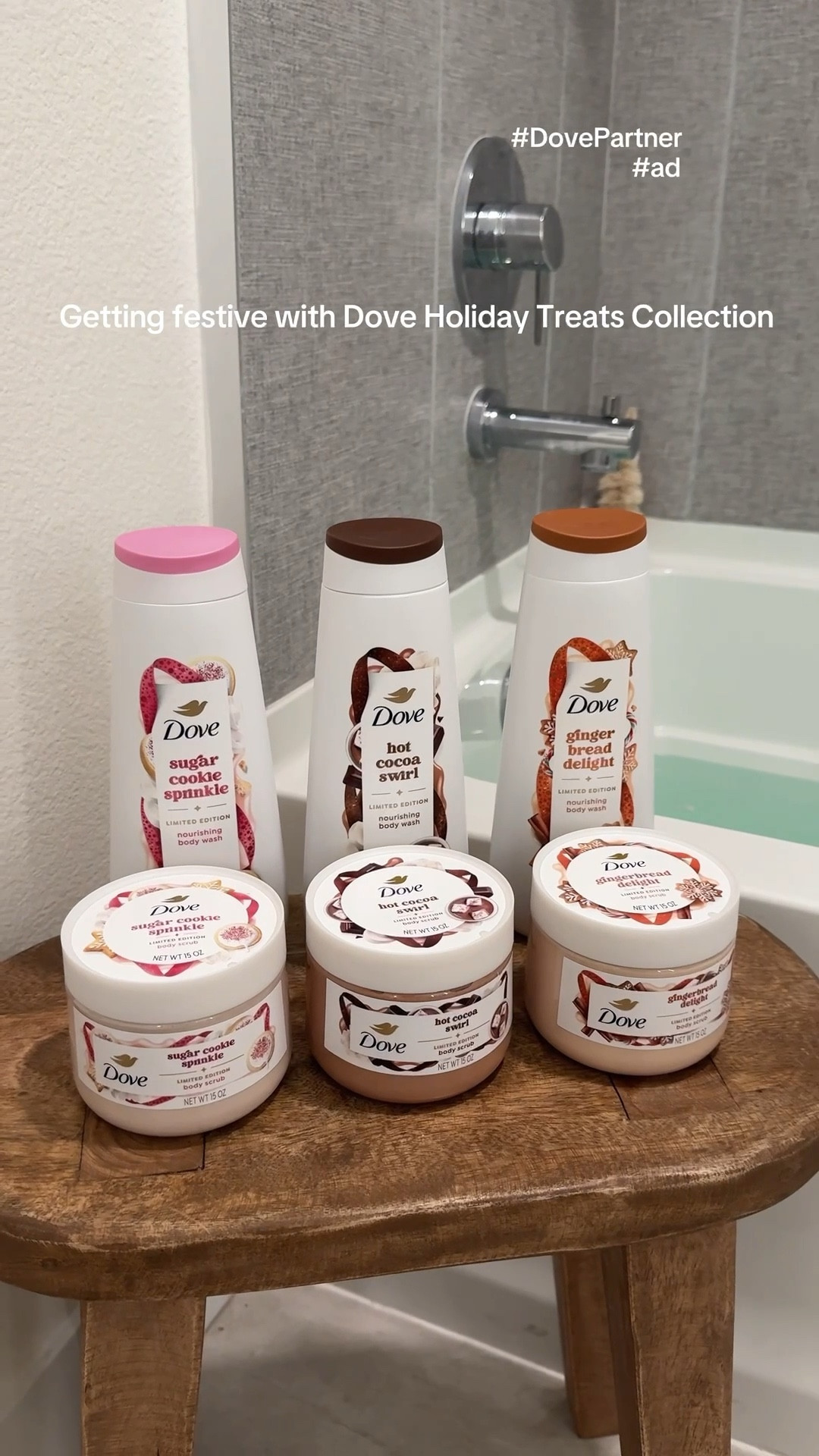 #DovePartner #ad Prepare for the holidays with this year’s @Dove Holiday Treats Collection.

A sweet mix of gingerbread cookies and hot cocoa turned my bathroom into a cozy holiday retreat. 
Now at your local @Target. Grab these products before they’re all gone! // #Dove #DoveHolidayTreats #TargetPartner #Target 

#LTKHoliday #LTKBeauty #LTKselfcare